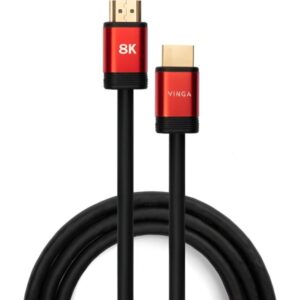Кабель Vinga HDMI 2.1 HDMI–HDMI 8K 1,8 м Чорний (VCPHDMIMM211.8) — фото 1