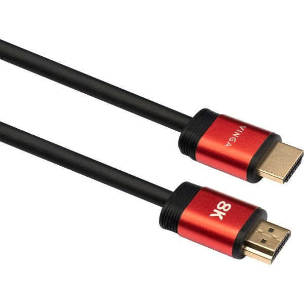 Кабель Vinga HDMI 2.1 HDMI–HDMI 8K 1,8 м Чорний (VCPHDMIMM211.8) — фото 2
