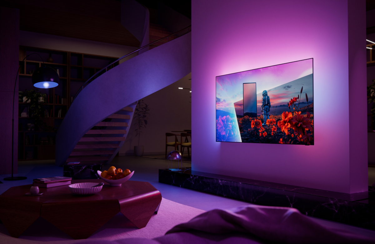 Телевизор Philips OLED Ambilight — как он смотрится в интерьере