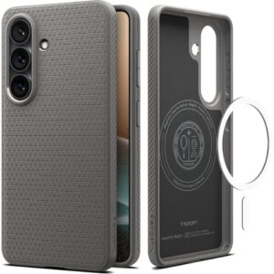 Чохол Spigen Liquid Air (MagFit) для Samsung Galaxy S26 Plus Marble Grey (ACS10705) — фото 1