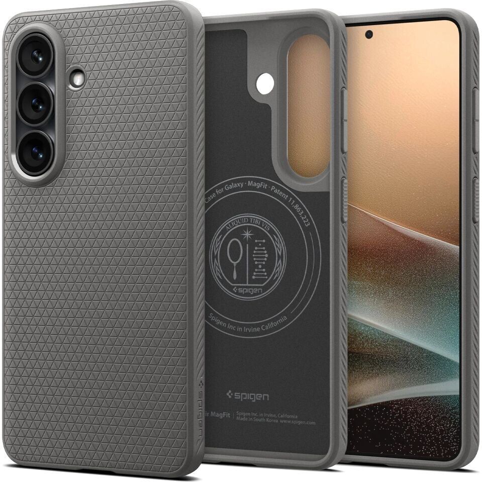 Чохол Spigen Liquid Air (MagFit) для Samsung Galaxy S26 Plus Marble Grey (ACS10705) — фото 2