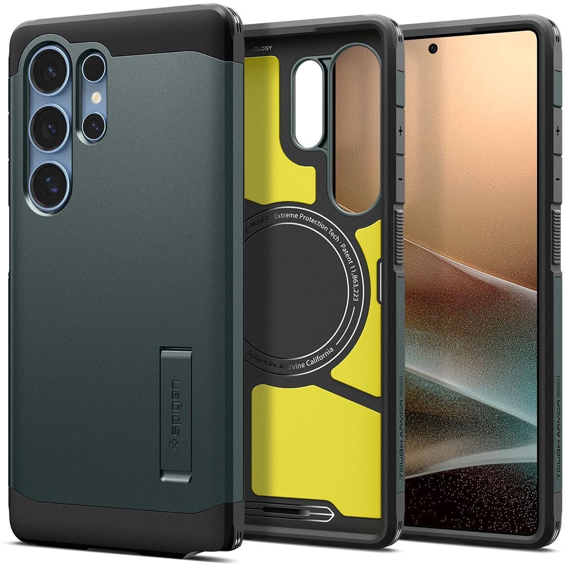 Чохол Spigen Tough Armor AI (MagFit) для Samsung Galaxy S25 Ultra Abyss Green (ACS08966) — фото 1