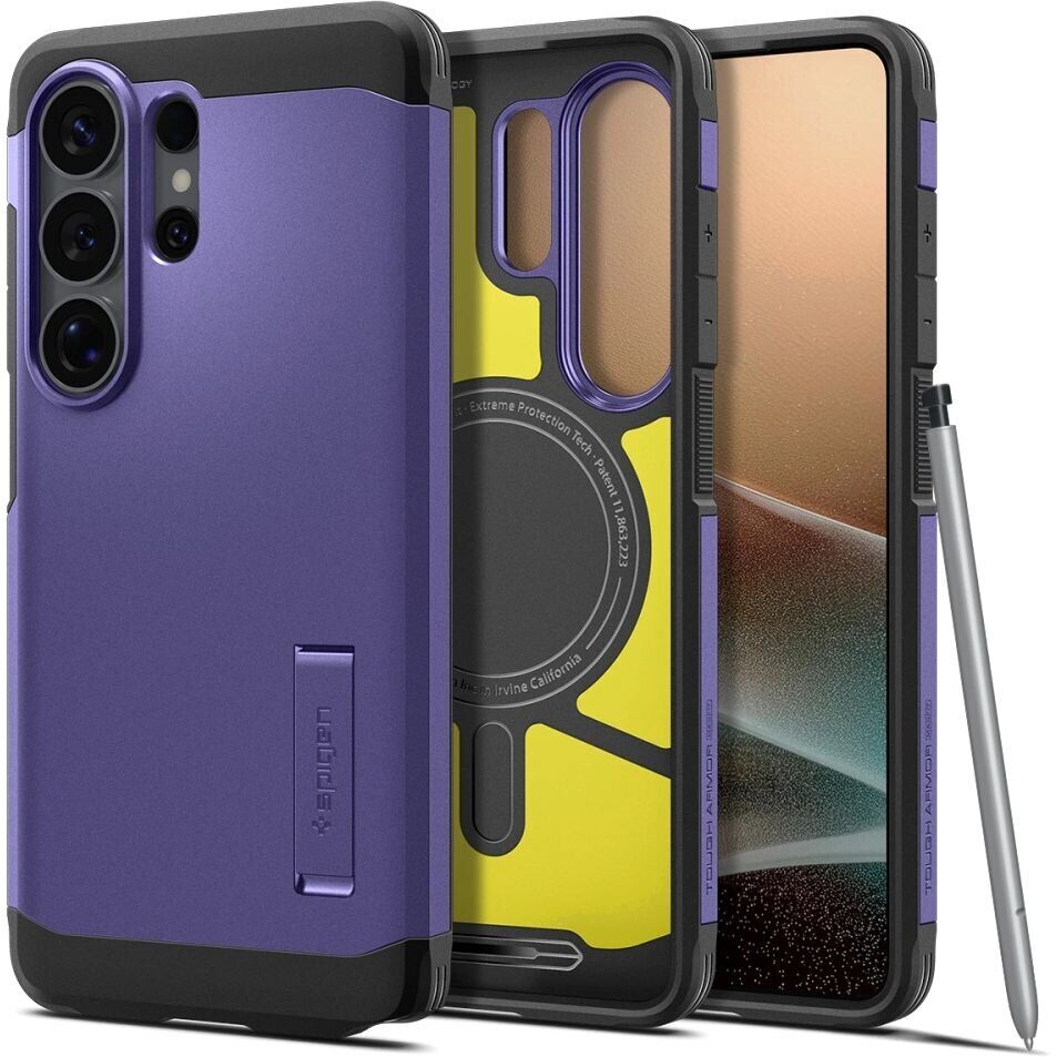 Чохол Spigen Tough Armor (MagFit) для Samsung Galaxy S26 Ultra Ash Violet (ACS11209) — фото 1